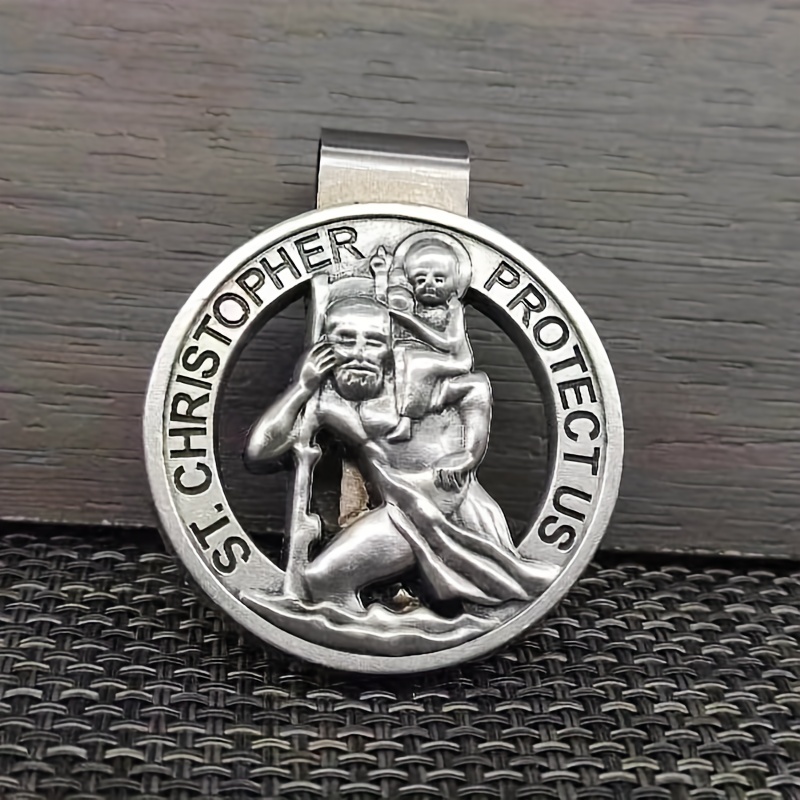 1 St. Christophorus visierclips St. Christophorus medaille - Temu