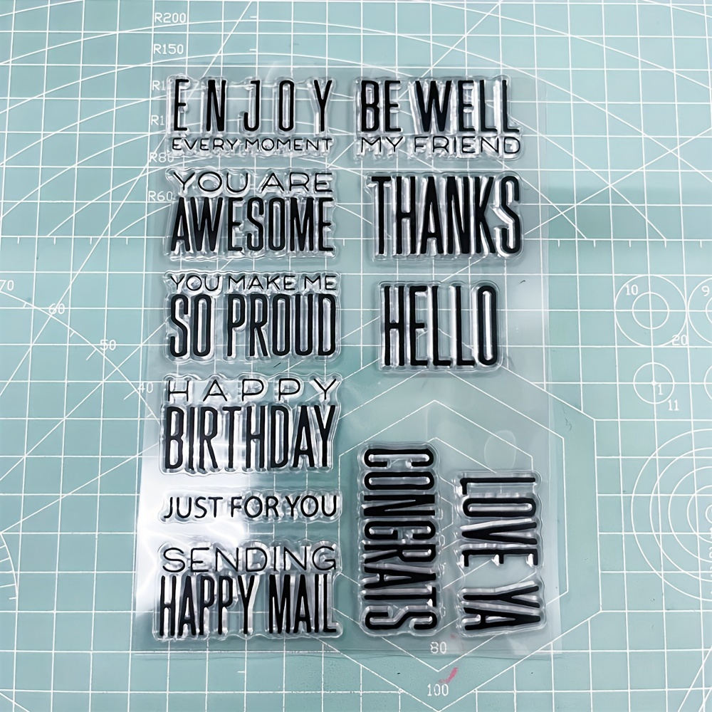 Clear Silicone Building English Letter Stamp For Diy Diary Tool,  Scrapbooking, Material Decoration