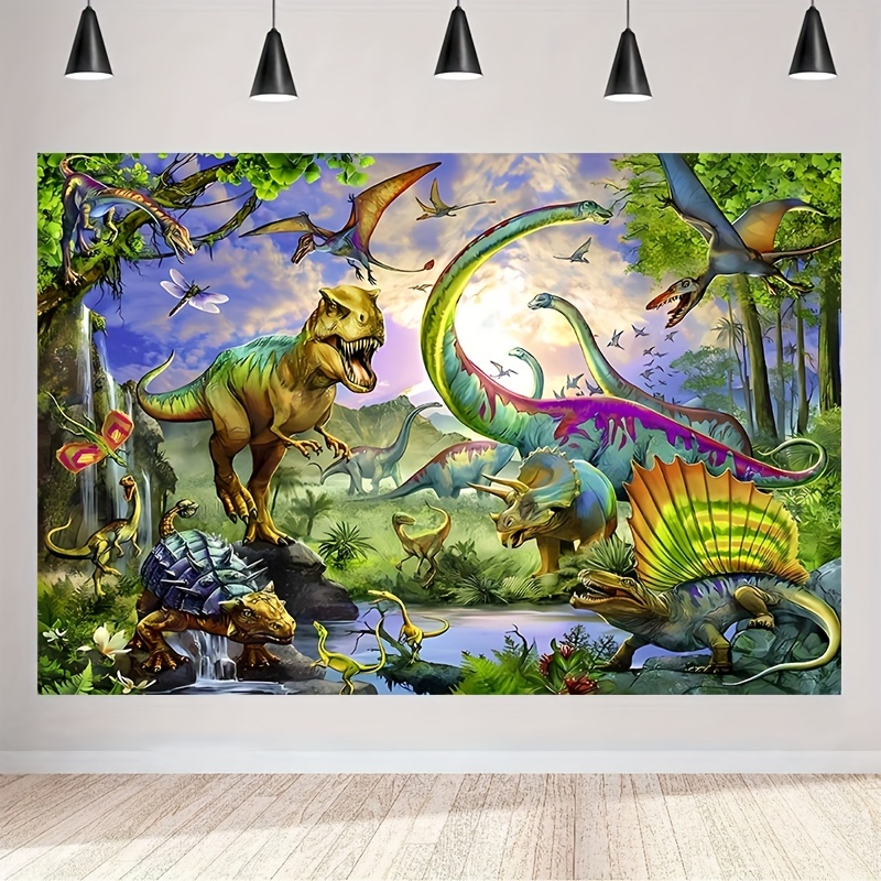 Acquista Cartoon fai da te animali dinosauri giurassici adesivi murali  decorazione camera da letto per bambini autoadesiva decalcomanie in vinile  carta da parati