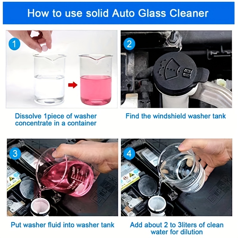20 PCS Car Windshield Cleaner Effervescent Tablets Solid Washer Agent  Universal Automobile Glass Water Dust Soot Remover