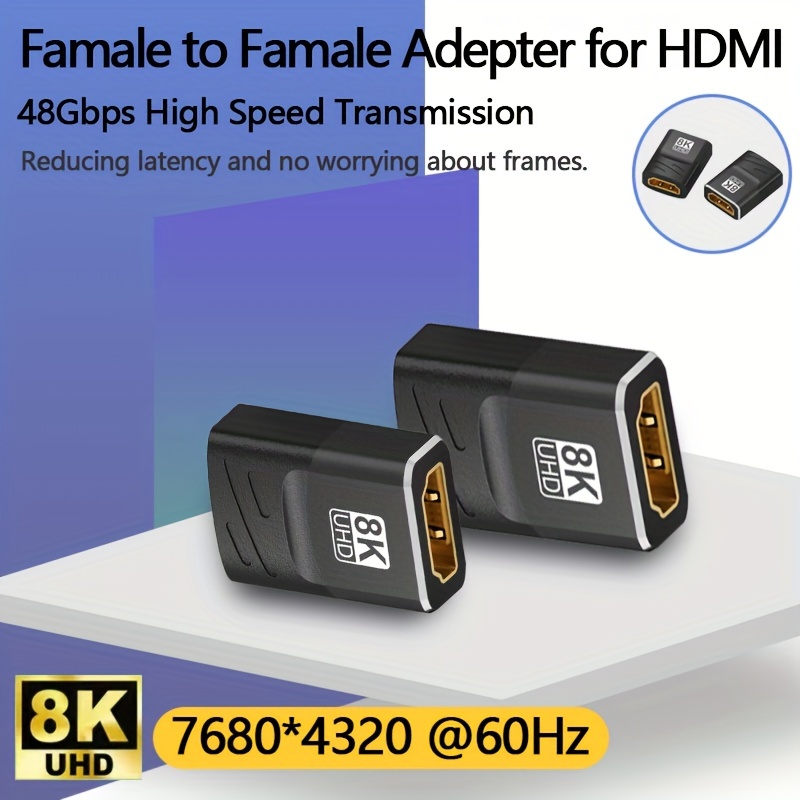 8k Hd Coupler Female To Male 8k Hd Adapter Hd Connector 3d - Temu United  Kingdom