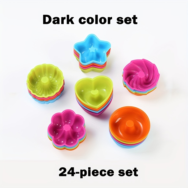 Silicone Muffin Pan Set Non-Stick Bakeware Muffin Pan 12-Cup & Mini Muffin  Pan 24-Cup Silicone Baking Molds for Muffins Set - AliExpress