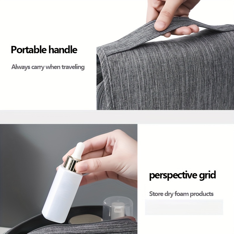 toiletry bag with   hook large capacity cosmetic bag hanging toiletry storage bag daily commuting and travel portable makeup and toiletry storage bag details 8