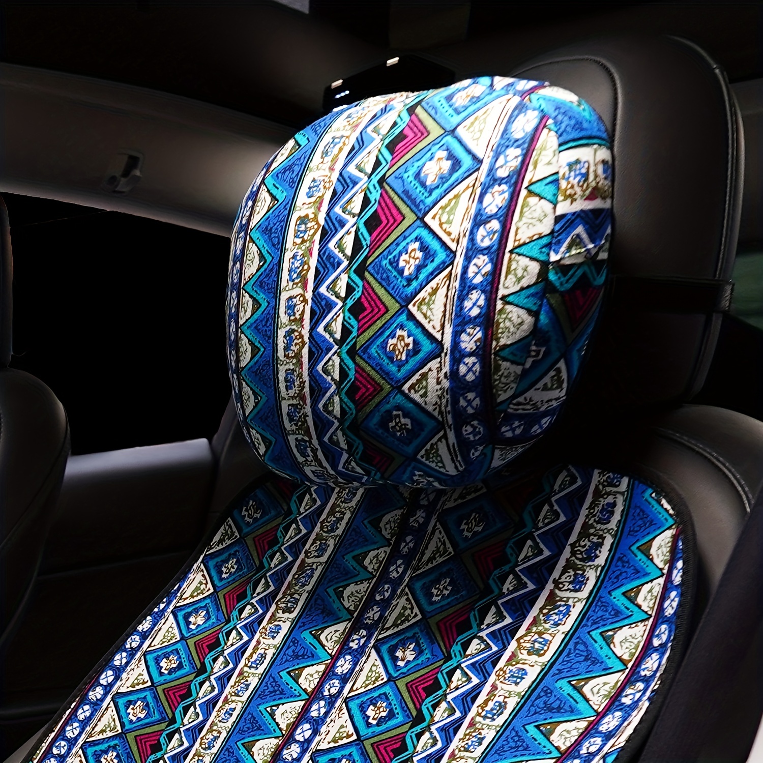 Fashion Car Seat Cover Set Car Headrest Car Lumbar Pillow Seat Belt Cover  Steering Wheel Cover Whole Car Seat Cushion Universal