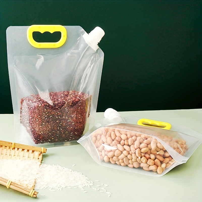1pc Grain & Cereal Storage Bag With Stand-up/pour Spout Design For