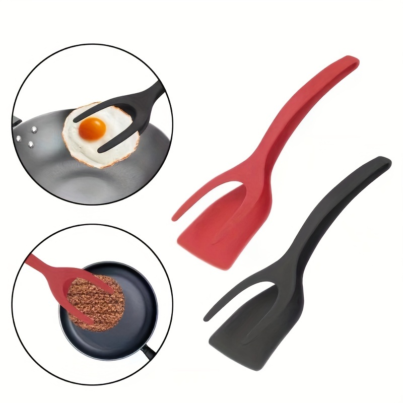 Household 2in1 Toast Pancake Egg Clamp Grip Omelette Spatula