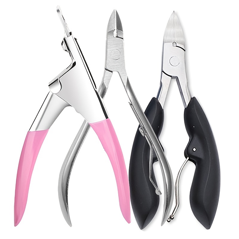 Stainless Steel Slanted Edge Nail Clippers Nail Clippers Wide Jaw Opening  Manicure Fingernail Cutter Thick Hard Ingrown Toenail Scissors Tools - Temu