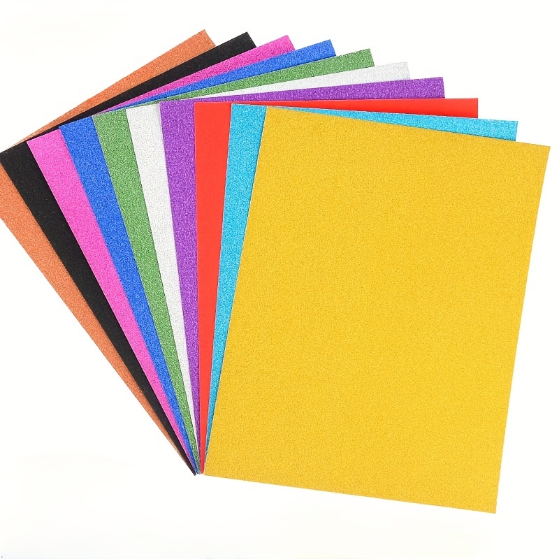 Glitter Cardstock Paper, 30 Sheets 250gsm Glitter Paper, Premium A4 Sparkle Shinny Craft Paper, 6 Colors Card Stock for DIY Projects, Crafts