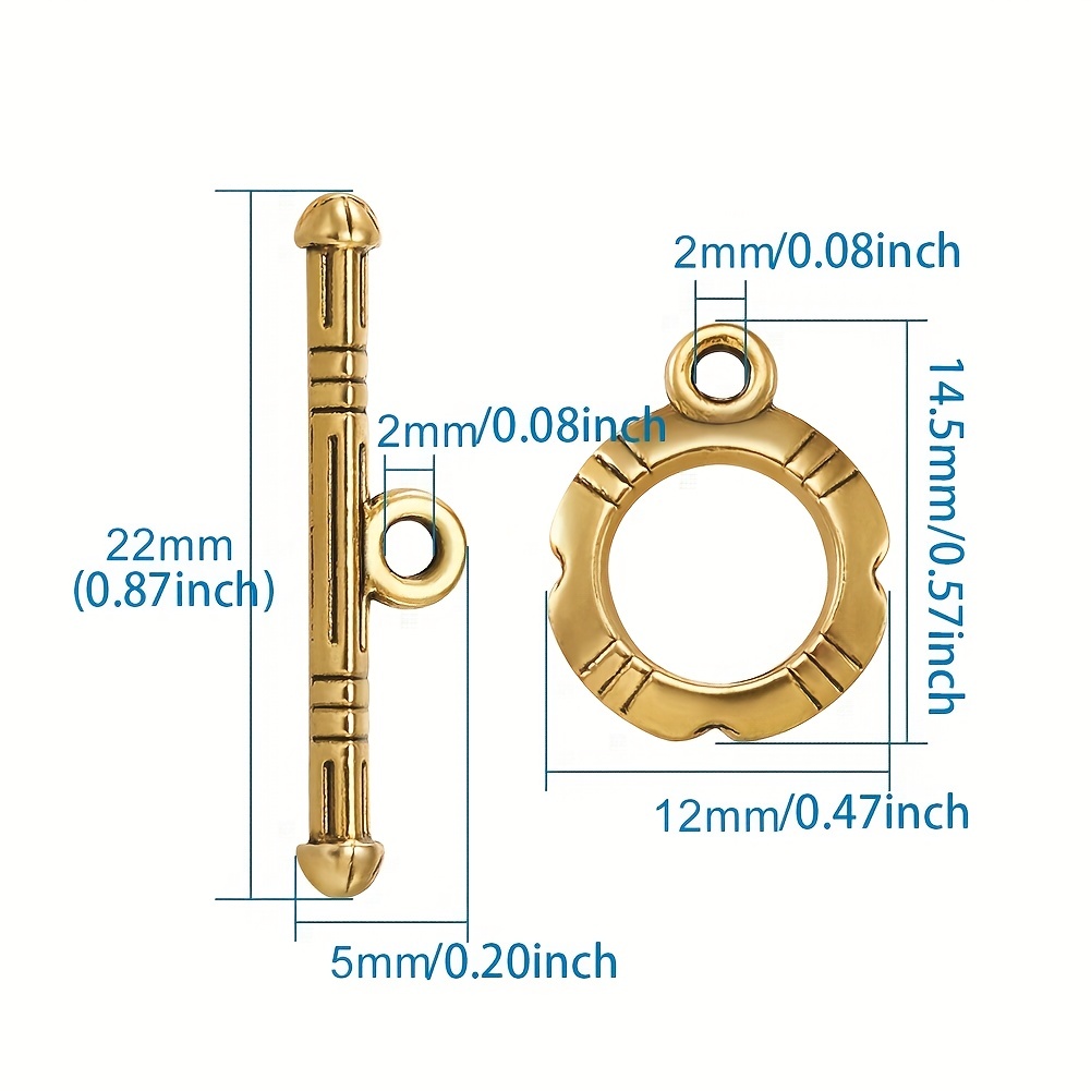 Alloy Toggle Clasps Toggle Jewelry Clasp Alloy Round Closure - Temu