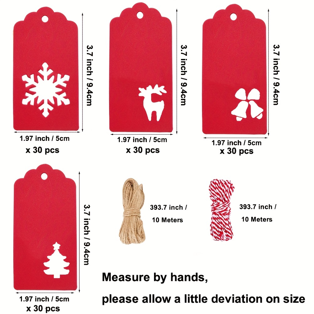 Merry Christmas Kraft Paper Tags Diy Handmade Gift Wrapping - Temu
