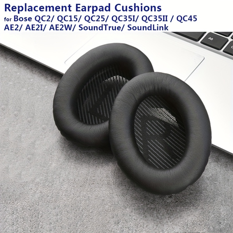 Upgrade Your Bose QuietComfort QC 2 15 25 35 Headphones with Replacement  Ear-Pads - Black