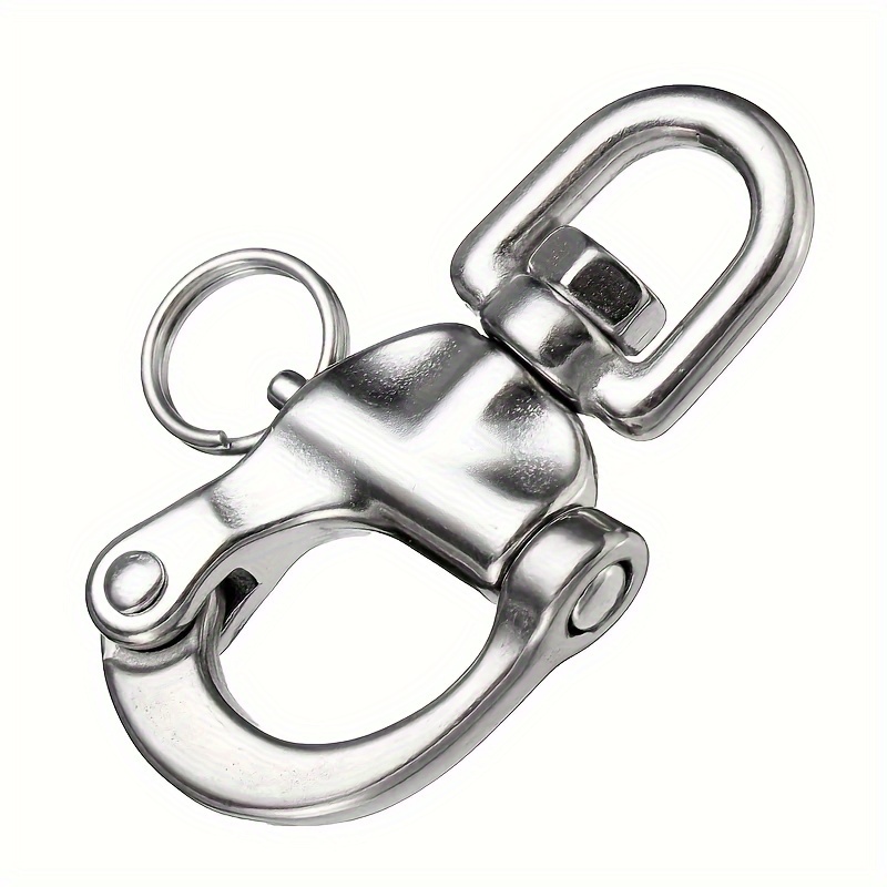 2pcs 316 Stainless Steel Swivel Eye Snap Shackle Quick Release