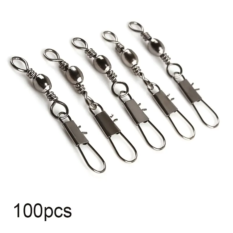 Durable Stainless Steel Fishing Snap Smooth Rolling Swivel - Temu