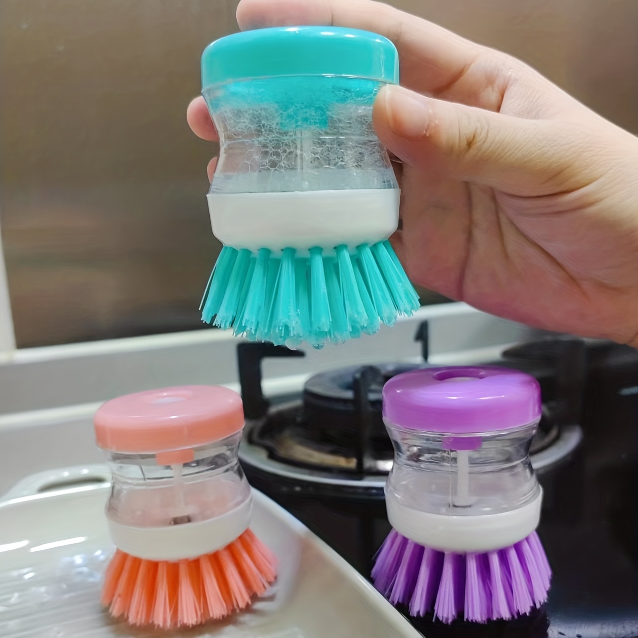 2 In 1 Automatic Liquid Adding Cleaning Brush,multifunctional