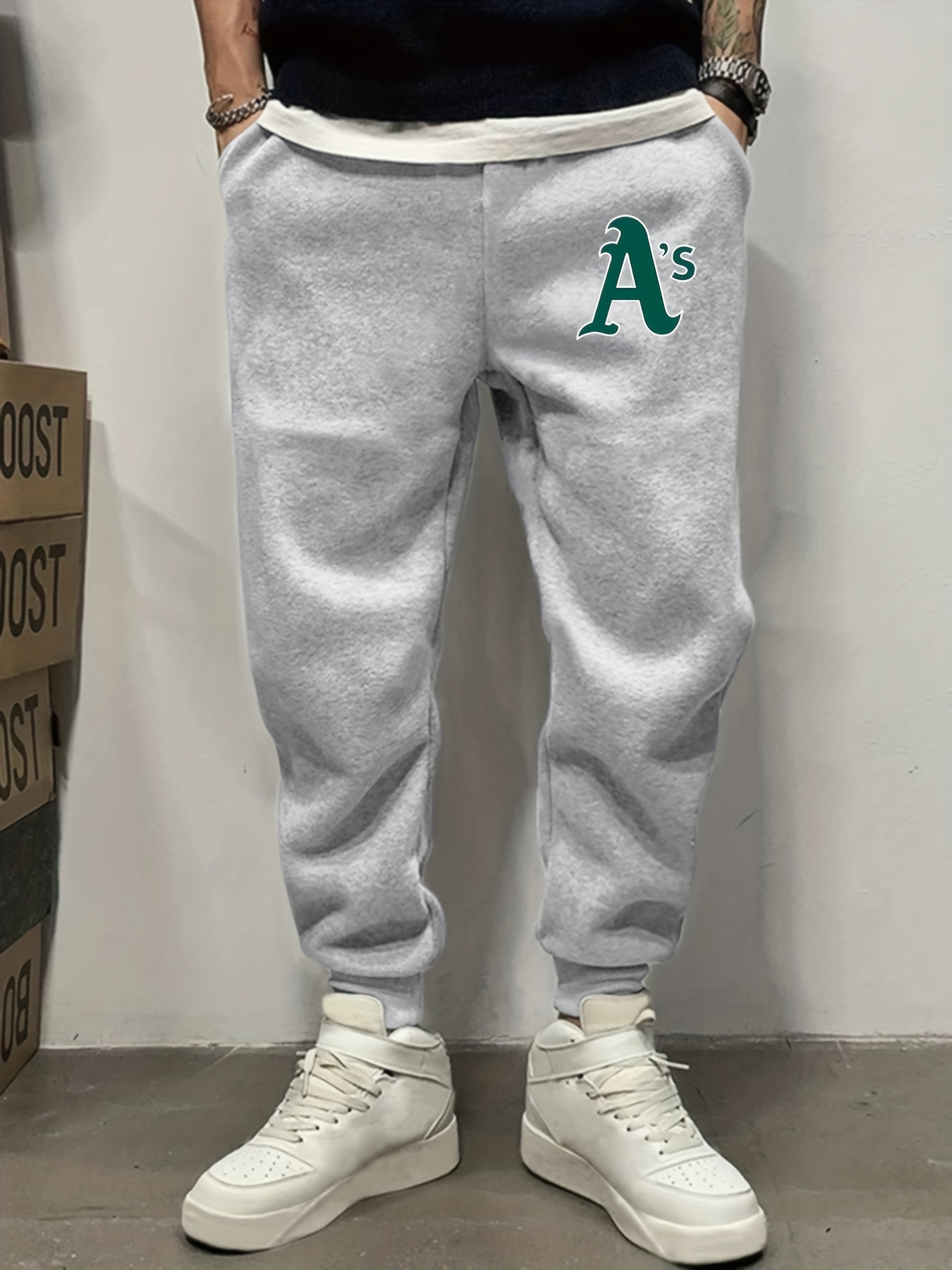 Men's Letter Pattern Printed Active Sweatpants
