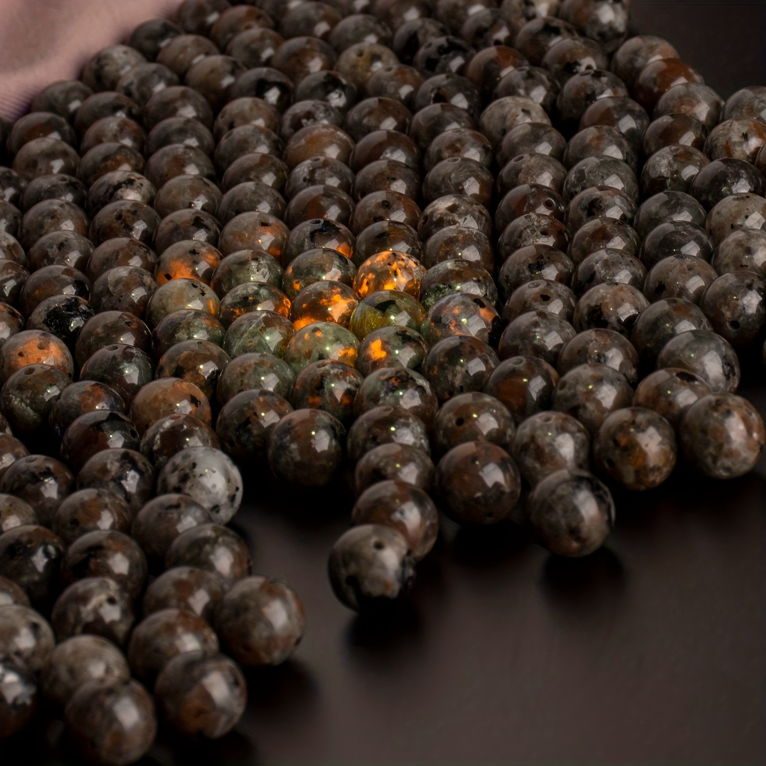 Natural Yooperlite UV Reactive Glowing Round Beads 6mm 8mm 10mm 12mm 15.5  Strand 