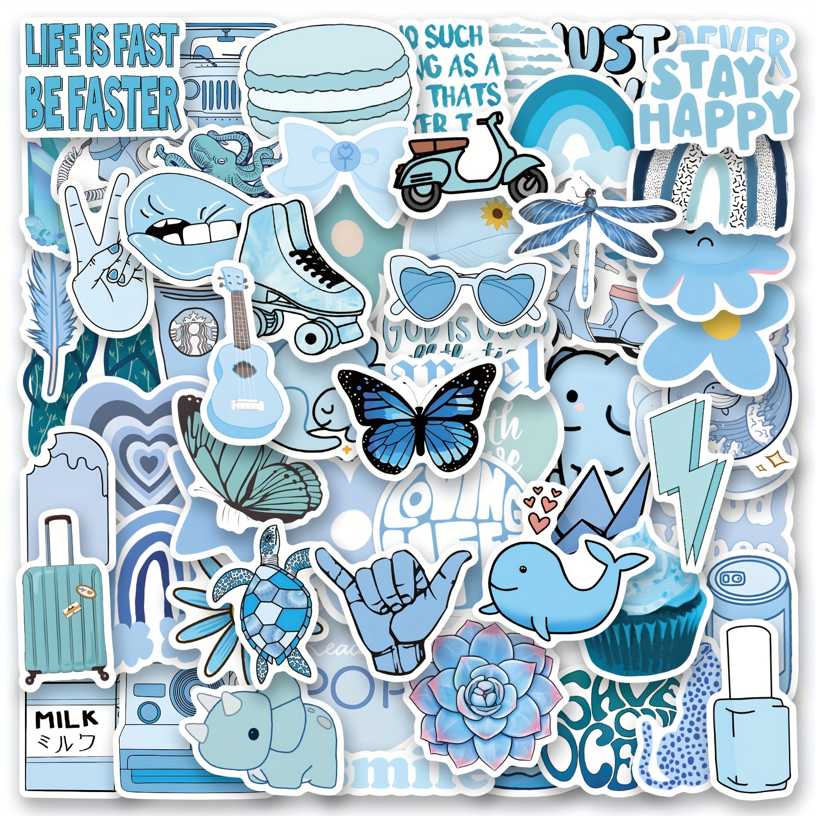 Water Bottle Blue Aesthetic Sticker