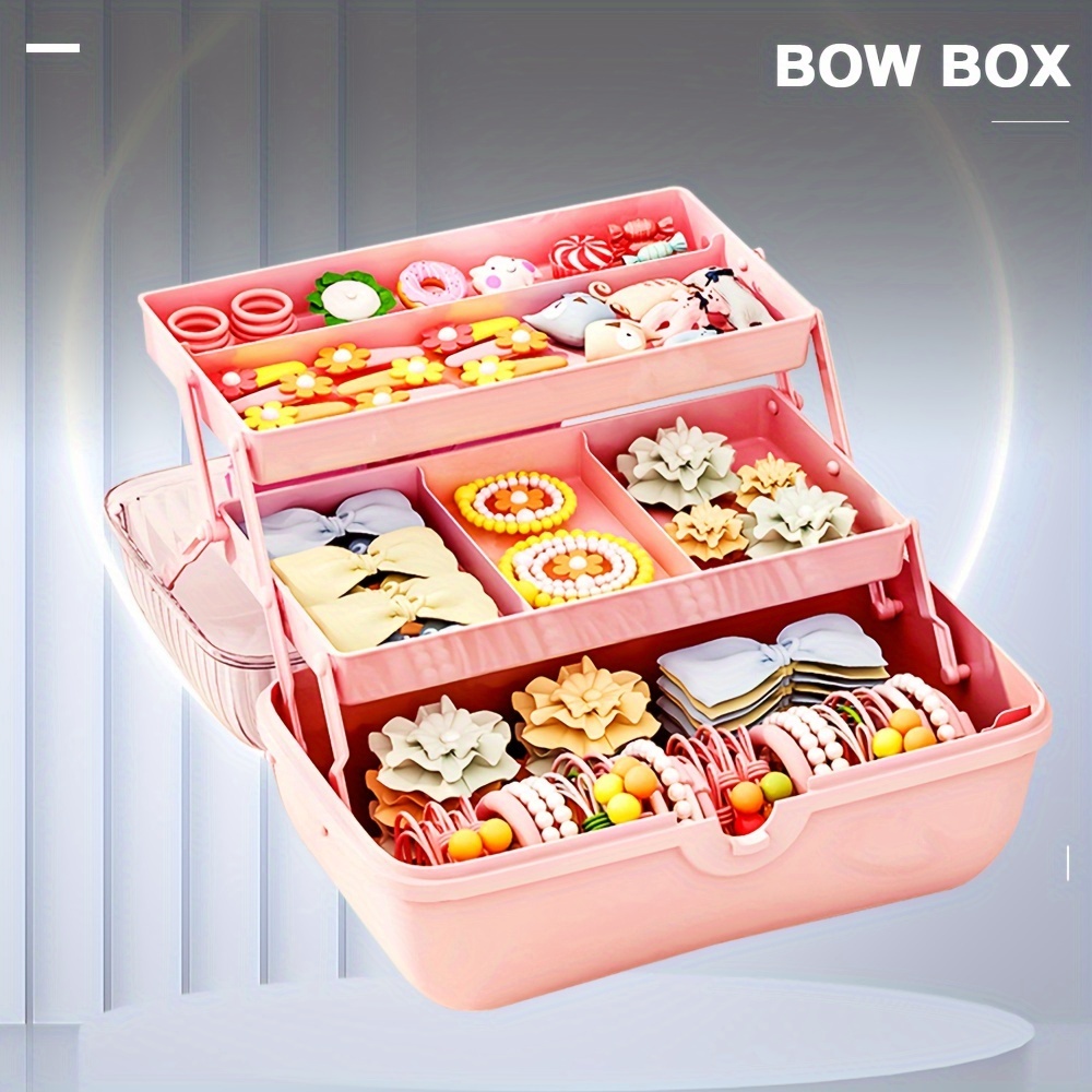 Bow Decor Organizador Maquillaje Caja Almacenamiento Soporte - Temu