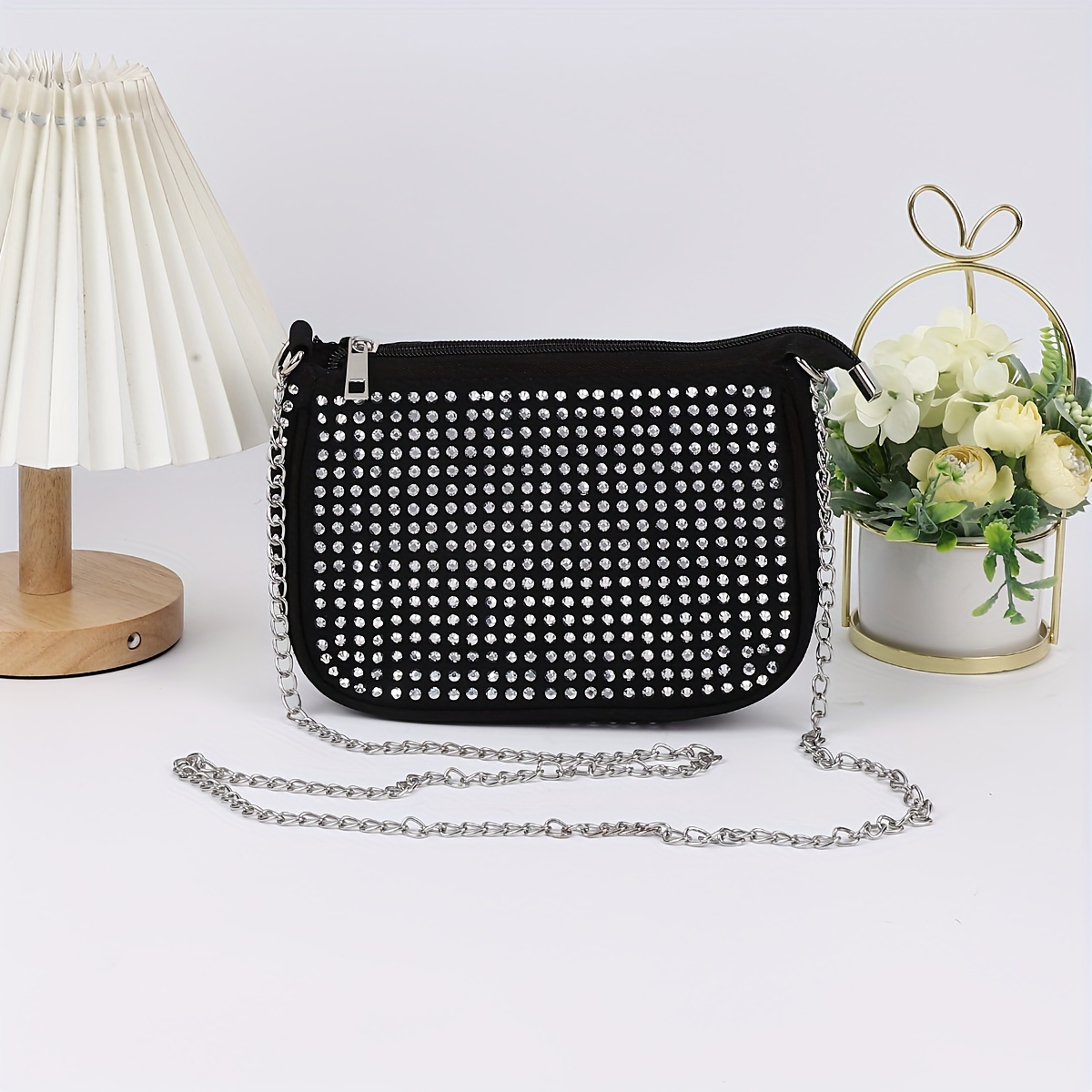 Mini Beaded Crossbody Bag, Trendy Bowknot Evening Purse, Women's Glitter  Handbags For Party Club Wedding - Temu