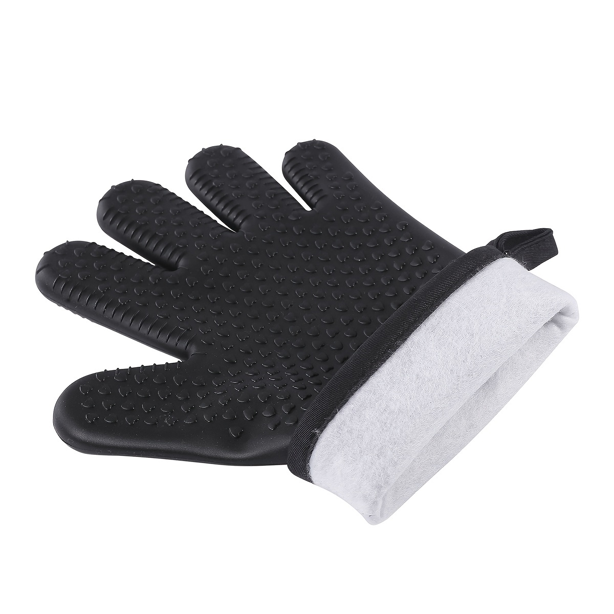 Heat Resistant Gloves Oven Gloves Heat Resistant with Fingers Oven Mitts Kitchen Pot Holders Cotton Gloves Kitchen Gloves Double Oven Gloves with