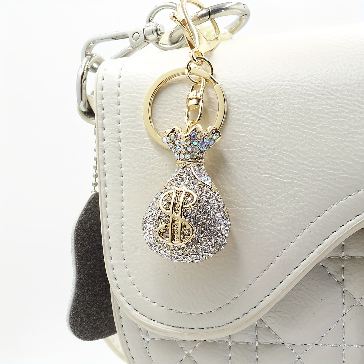 Good Luck Rhinestone Money Bag Keychain For Women And Girls - Cute Key Ring  Charm For Purse, Backpack, And Car Keys - Perfect Christmas Gift - Temu