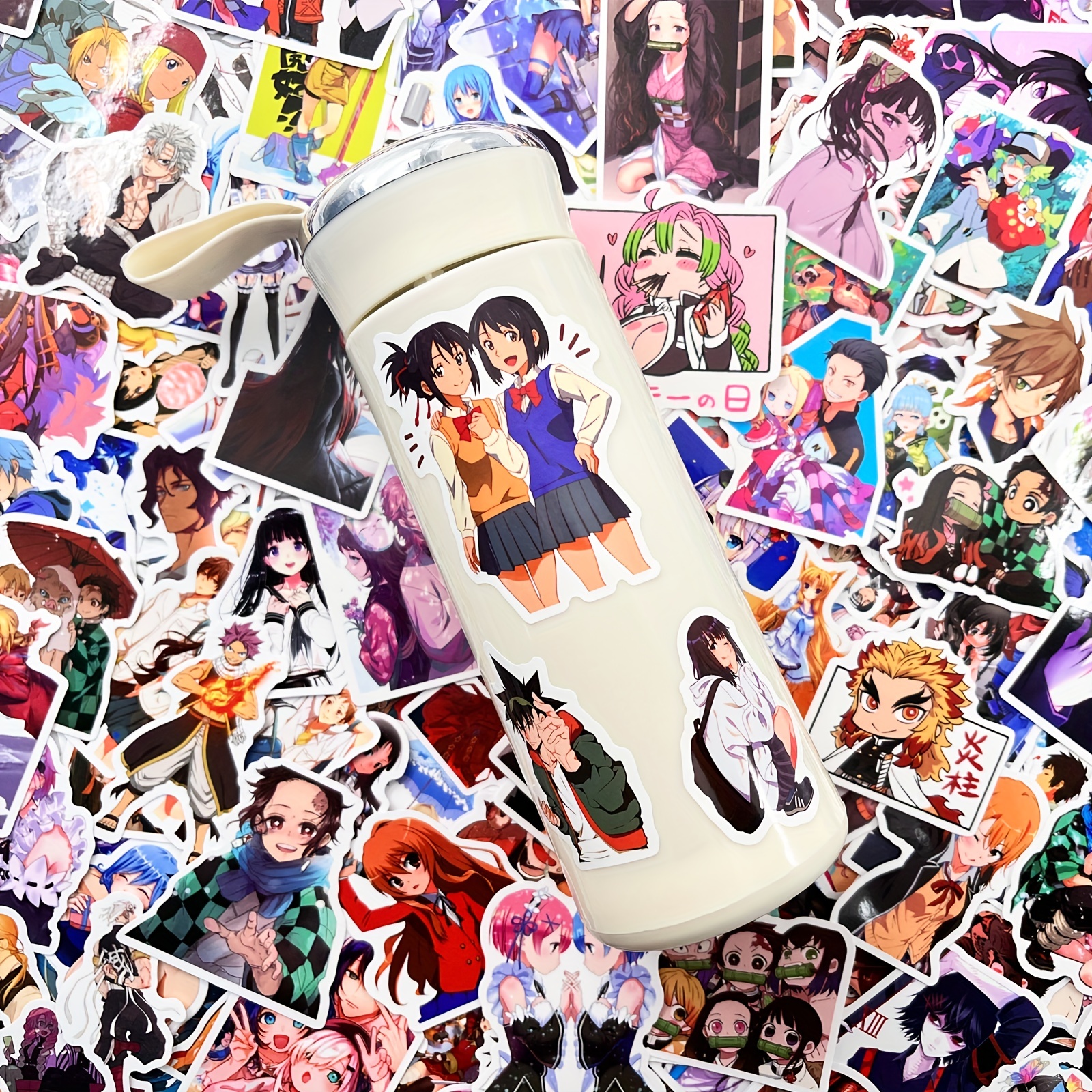 Anime Mixed Stickers[100 Pcs] Vinyl Waterproof Stickers for Laptop Water  Bottles for Skateboard Computer Phone Anime Sticker Pack for  Kids/Teen(Anime