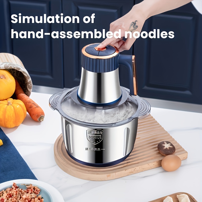 1.32gal 5 Gears, 6 Blades, 6 Seconds Fast Meat Grinder, Household Function Chopped Vegetables Meat Grinder, Garlic Mud, Food Supplement, Juice And Noodle Maker, Electric Cooking Machine For 5, Can Contact Food Material details 2