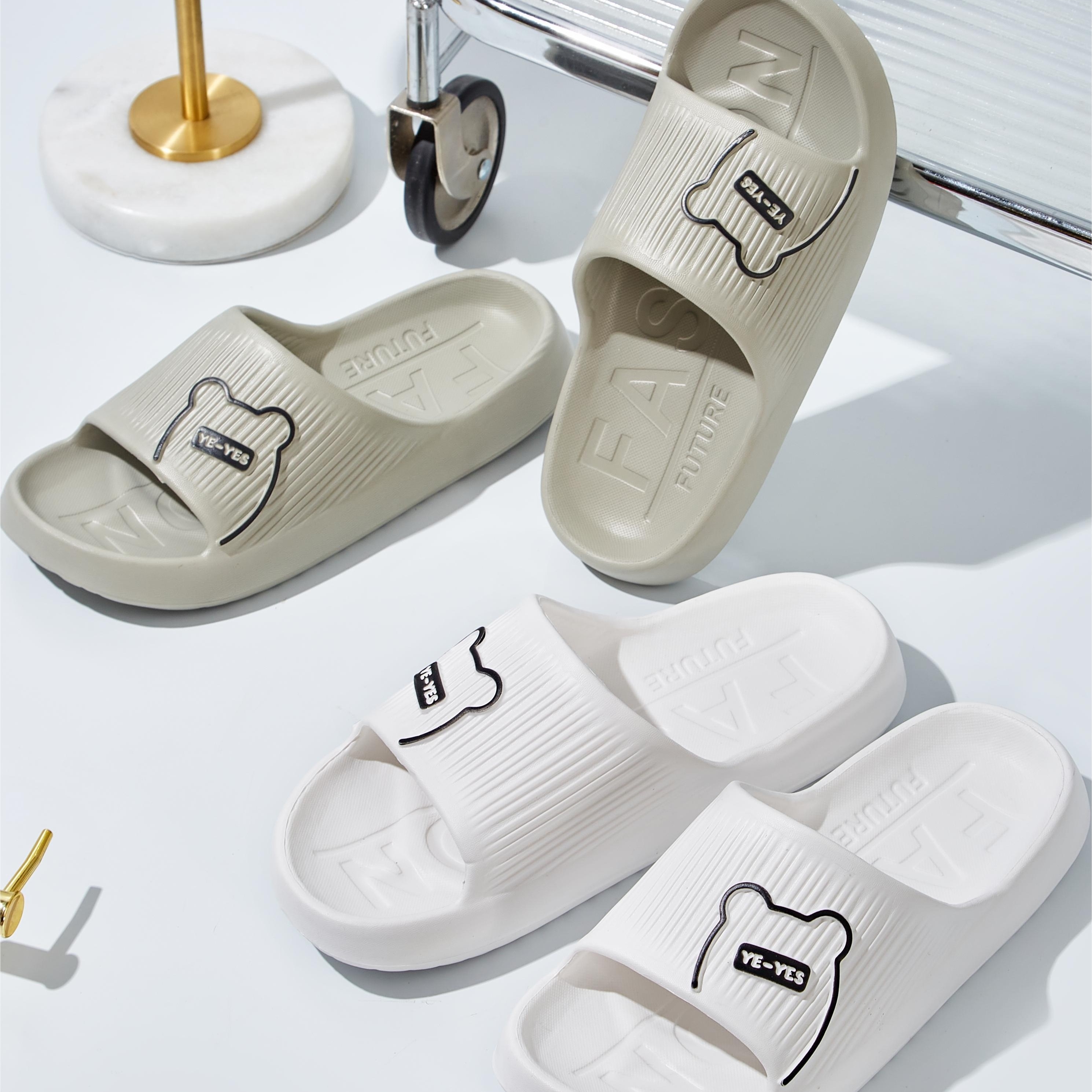 Men's Bear Slides Casual Non-slip Slippers - Assorted Colors