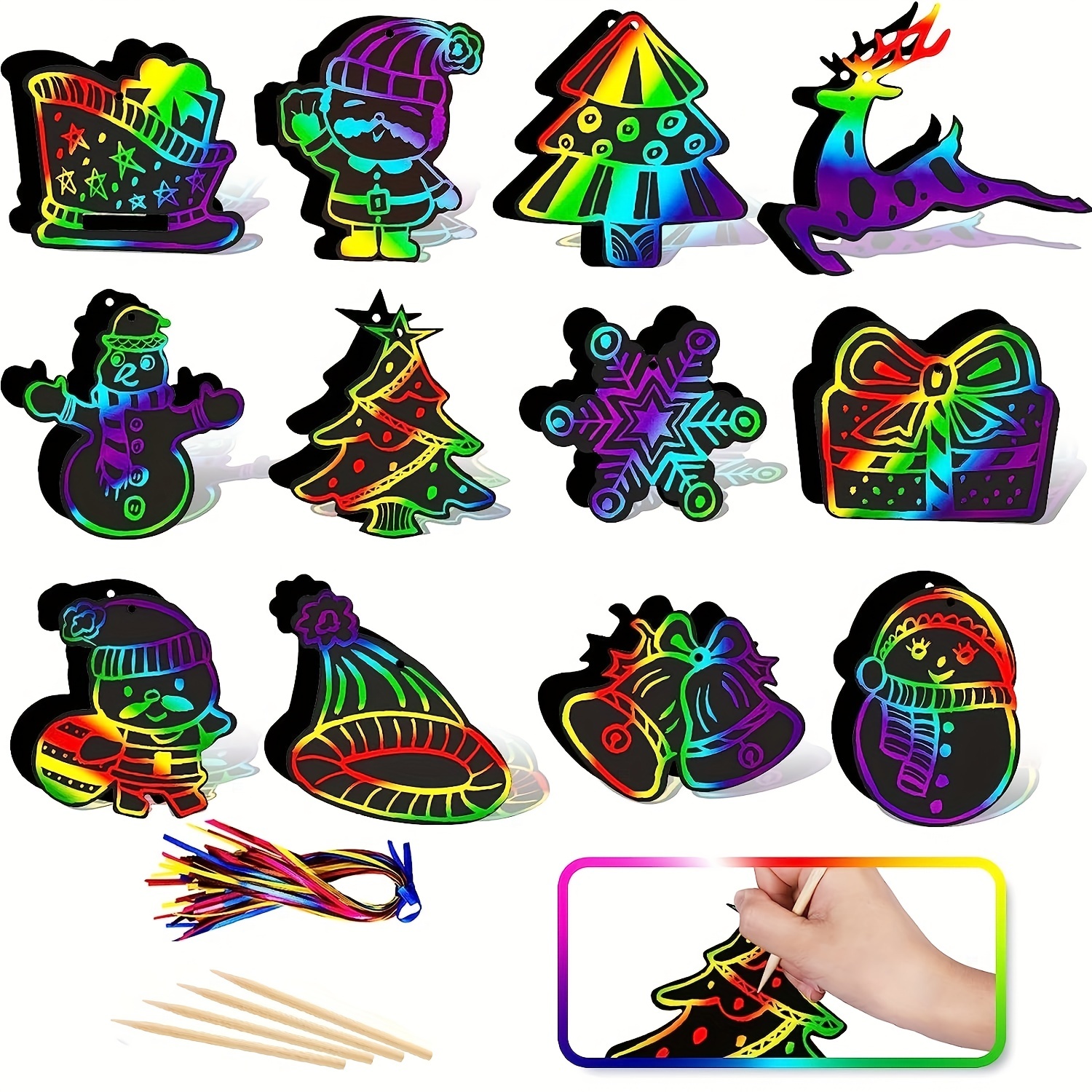 Scratch Art Kids House Fairy Tales Rainbow Scratch Paper - Temu