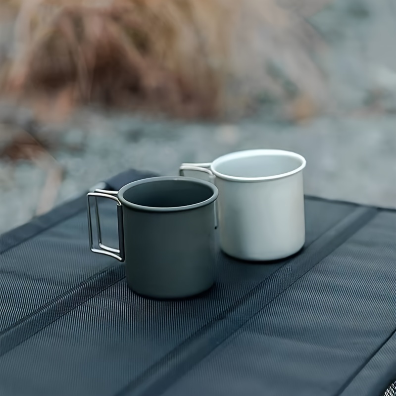 Tasse de camping en aluminium, tasse d'eau pliable, camping en plein air,  tasse à café