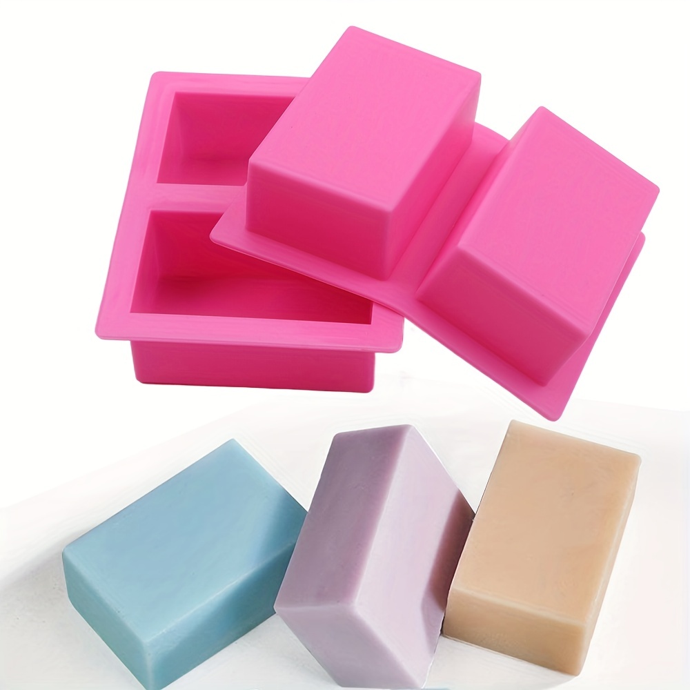 4 cavity Soap Mold Square Silicone Mold For Diy - Temu