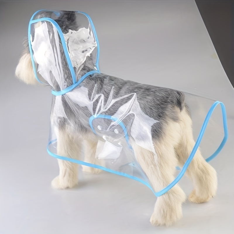 Clear plastic hot sale dog raincoat