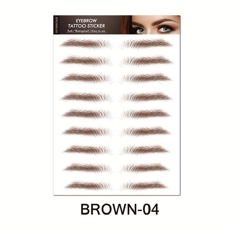 1sheet Cool 6d Realistic Waterproof Eyebrow Stickers Convenient
