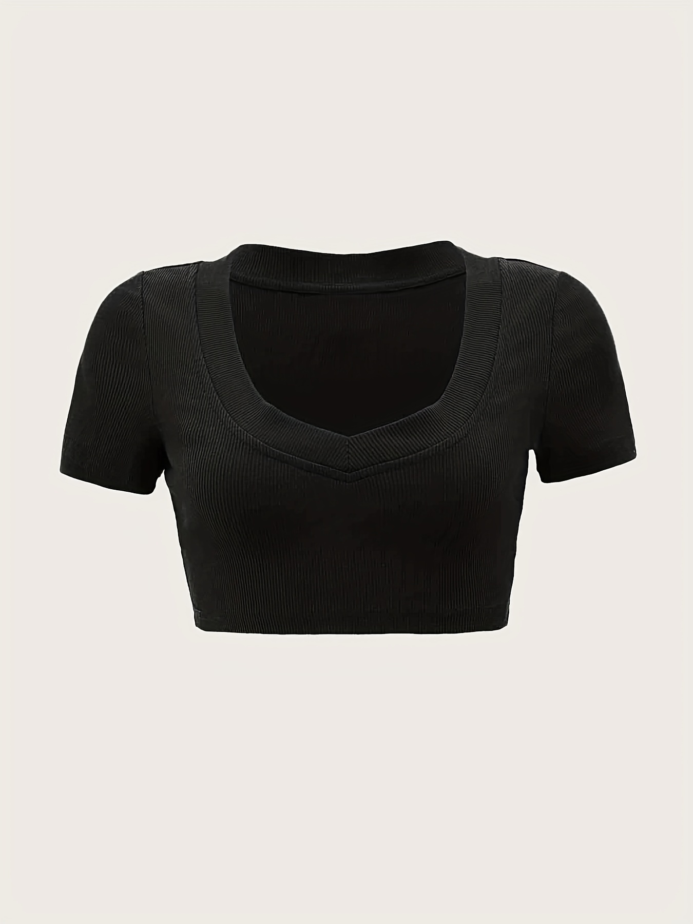 Y2k Short Sleeve Crop Top Sexy Casual T shirt Women's - Temu New