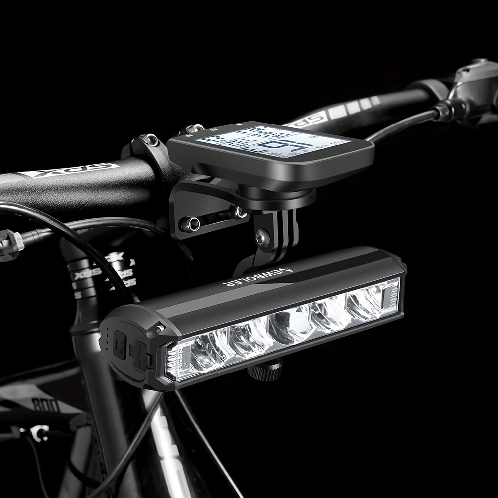 Luces de bicicleta para montar por la noche, luz de bicicleta con soporte  para computadora de bicicleta, 3000 lúmenes, luz frontal de bicicleta