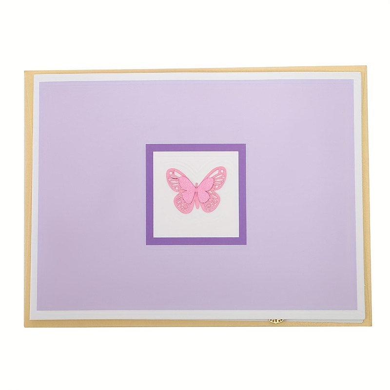 Carte 3D papillon violet vibrant qualité supérieure écologique et