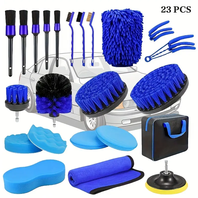 Car Wash Kit,cleaning Brush,car Detailing Kit,car Wash Kit,car Cleaning  Supplies,car Wash Brush,wheel Brush,detailing Brush,car Detailing Brush -  Temu