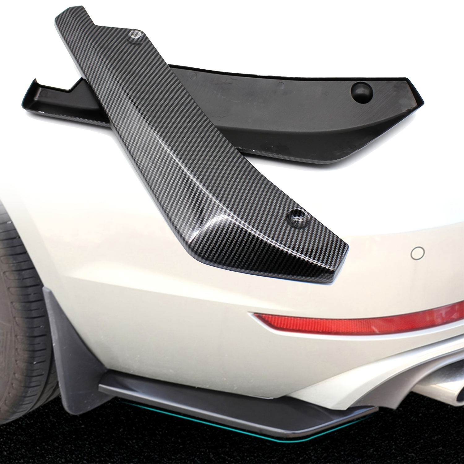 Abs Carbon Look Car Rear Spoiler Mini Wings Boost Car's - Temu
