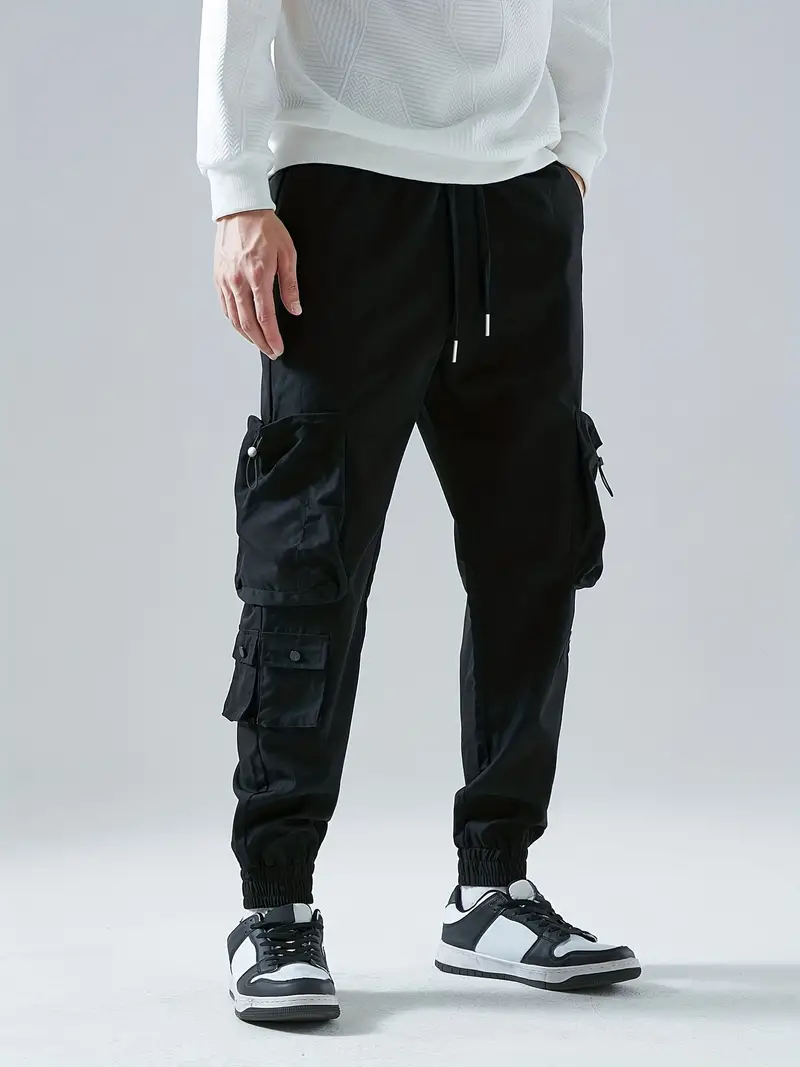 Men's Drawstring Cargo Pants: Breathable Comfort Casual - Temu