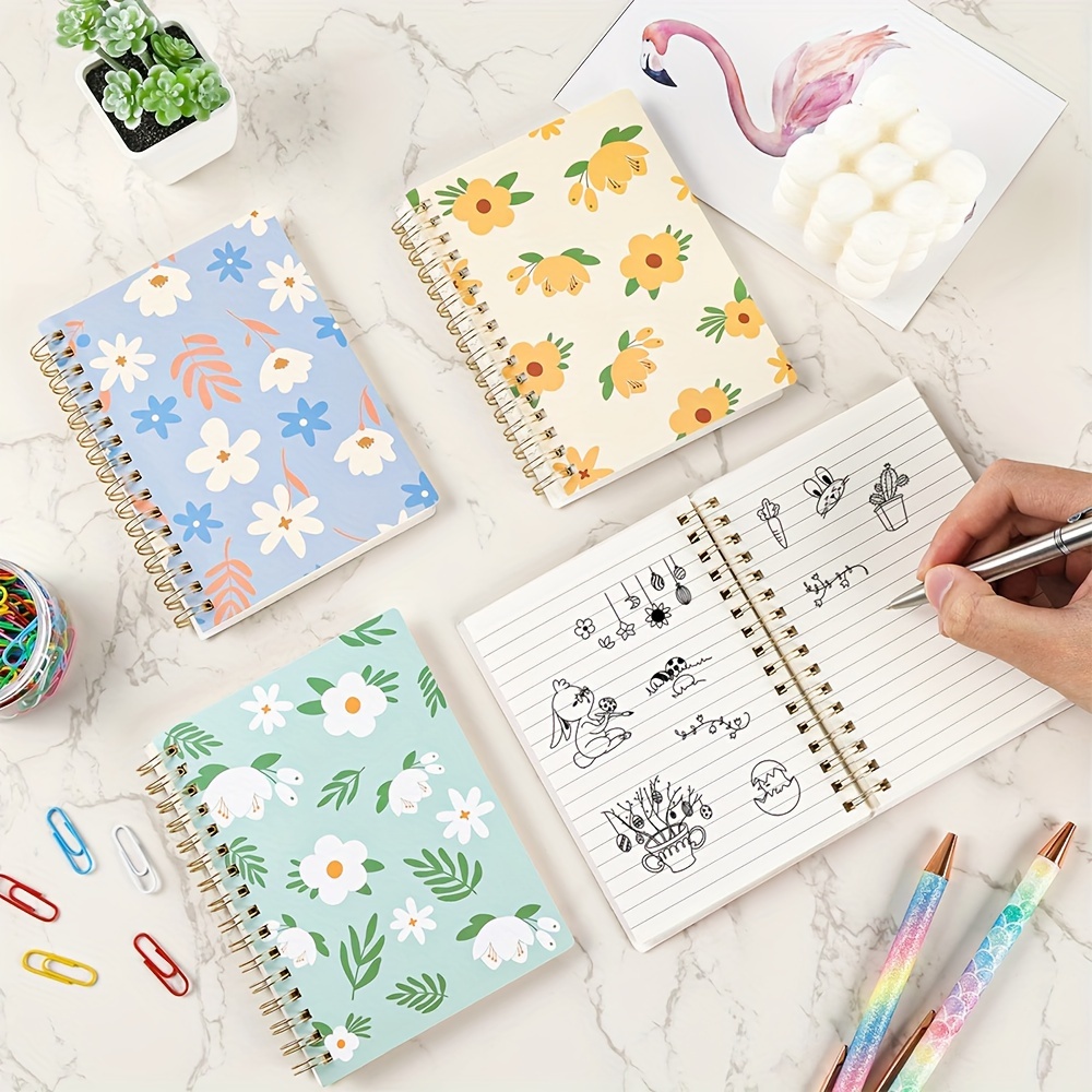 Cute Spiral Pocket Notebook A6 Size Lined Paper Kawaii Ruled Journals  Adorable Animal Pattern Back to School Girls Gift 