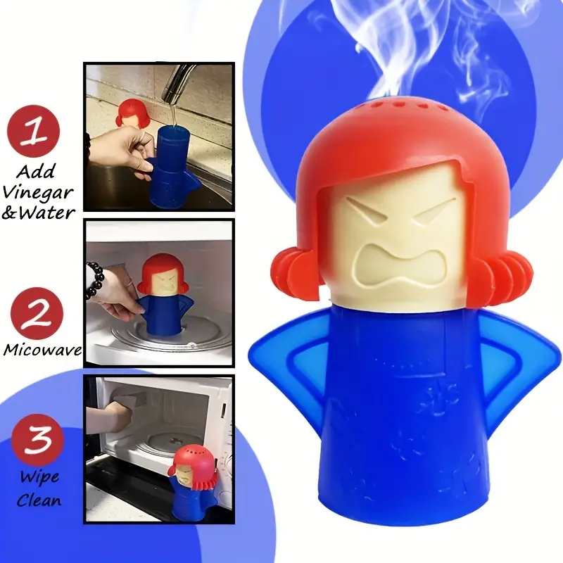 Angry Mama Microwave Cleaner, Microwave Oven Steam Cleaner, Cleans