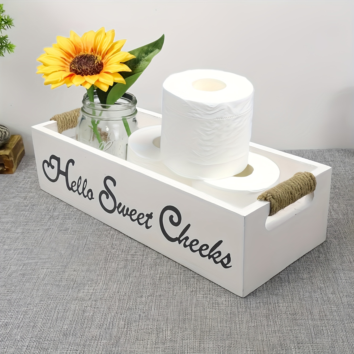 Toilet Box, Bathroom Storage Box, Toilet Caddy, Bathroom Decor, TP Holder,  Toilet Tank Decorative Box, Farmhouse Crate Box, Plain Wood Box 