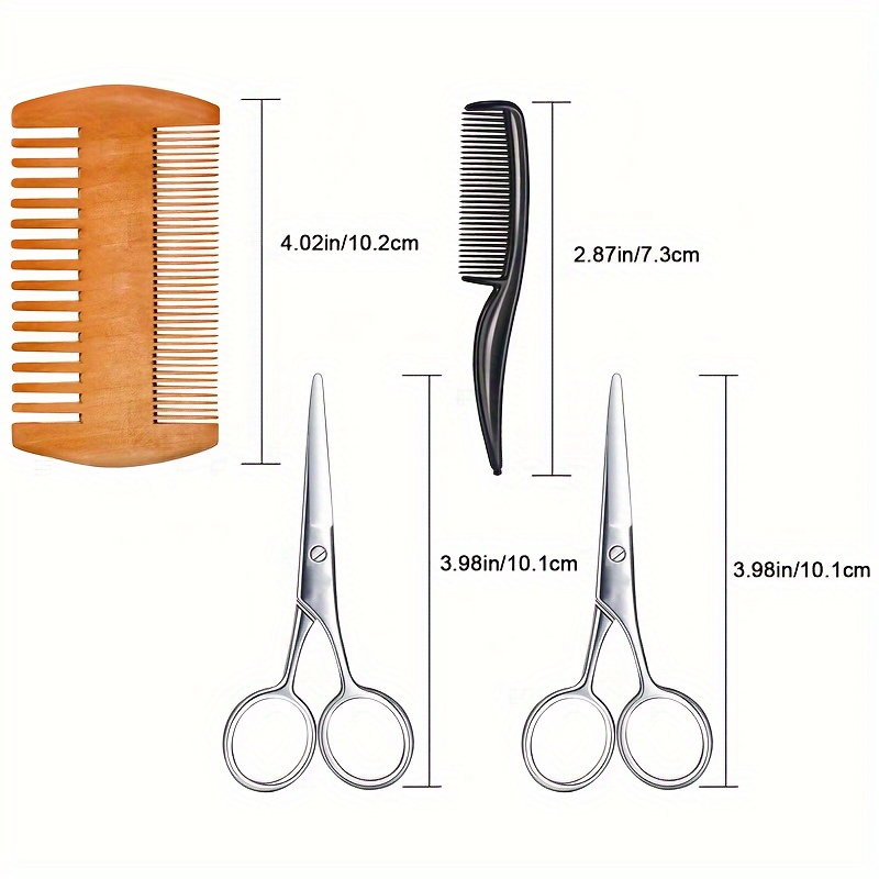 Trim Scissors & Comb, Mustache/Beard