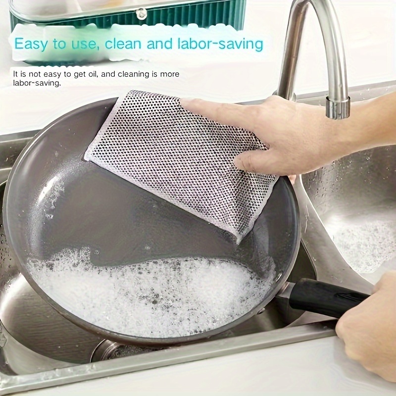 Cleaning Cloths Metal Wire Mesh Cleaning Cloths For - Temu