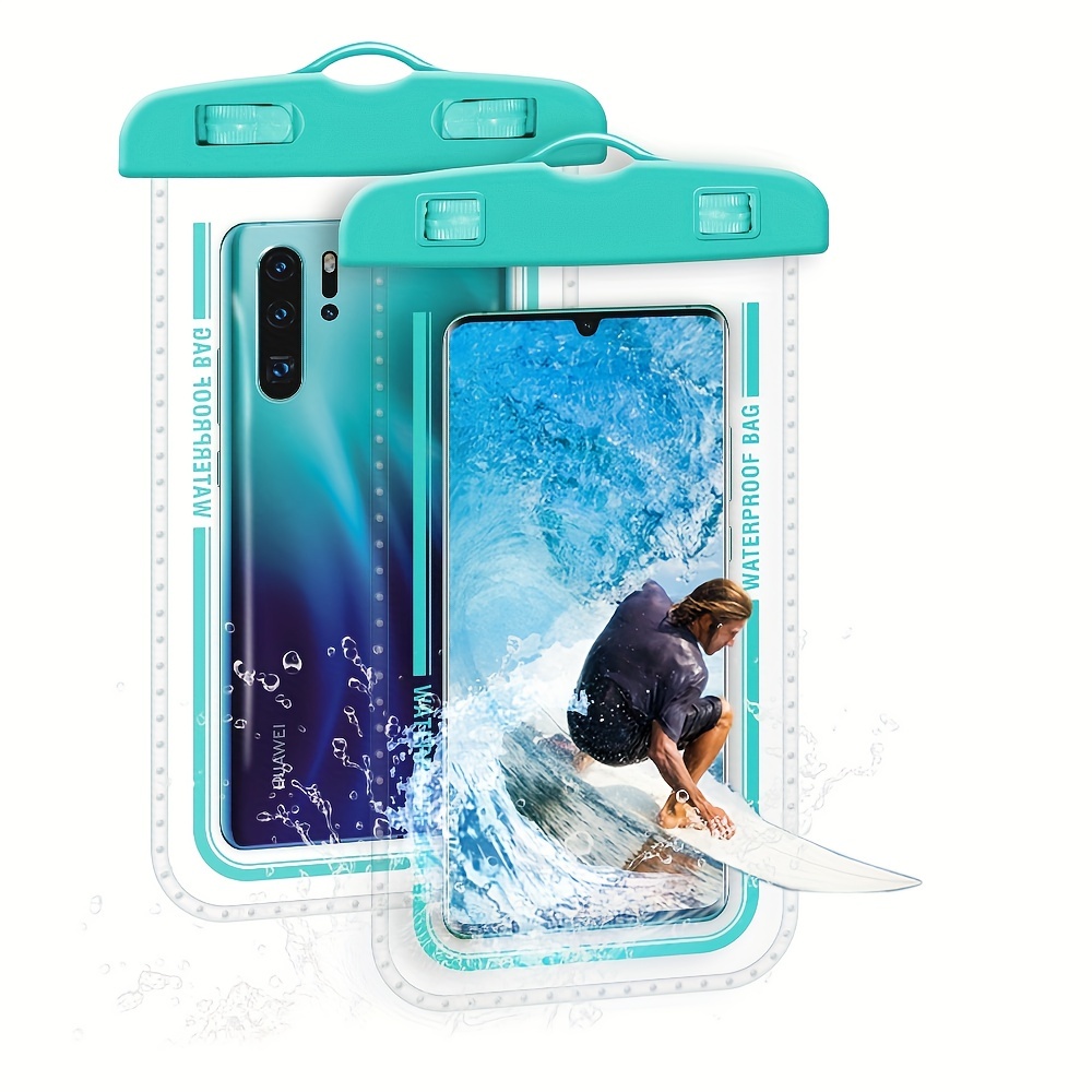 Waterproof Phone Bag IPX8 Cell Phone Pouch for Swimmers Divers Beach Pool  Water Activity, with Airbag Protection