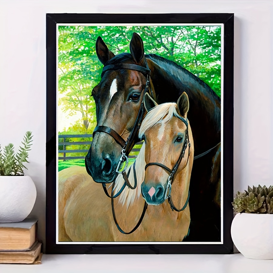 5d Diamond Painting Kit Diy Diamond Painting With Horses - Temu