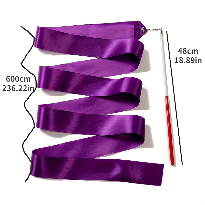 Rhythmic Gymnastics Ribbon Dance Handheld Twirling Wands On Sticks