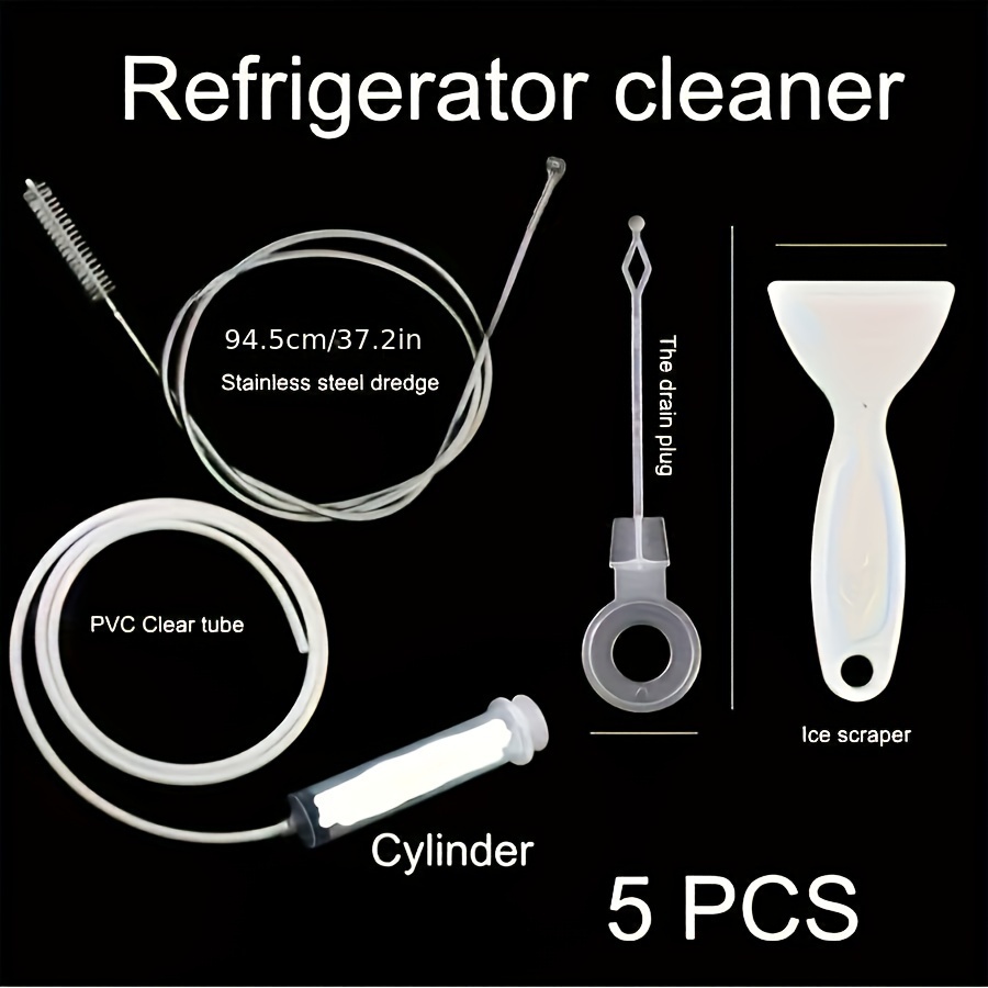 

5 Pcs Refrigerator Drain Hole Clog Remover Cleaning Tool, Reusable Fridge Dredging Kit Fridge Drain Cleaning Tool