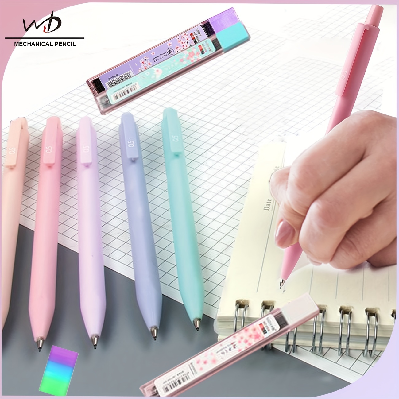 Pastel Color Thick Core Unbreakable Student Writing And - Temu