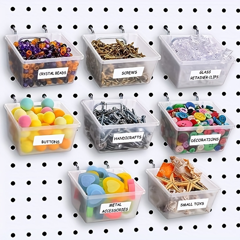 Pegboard Clear Acrylic 5 Compartment Storage Bin 20 x 3